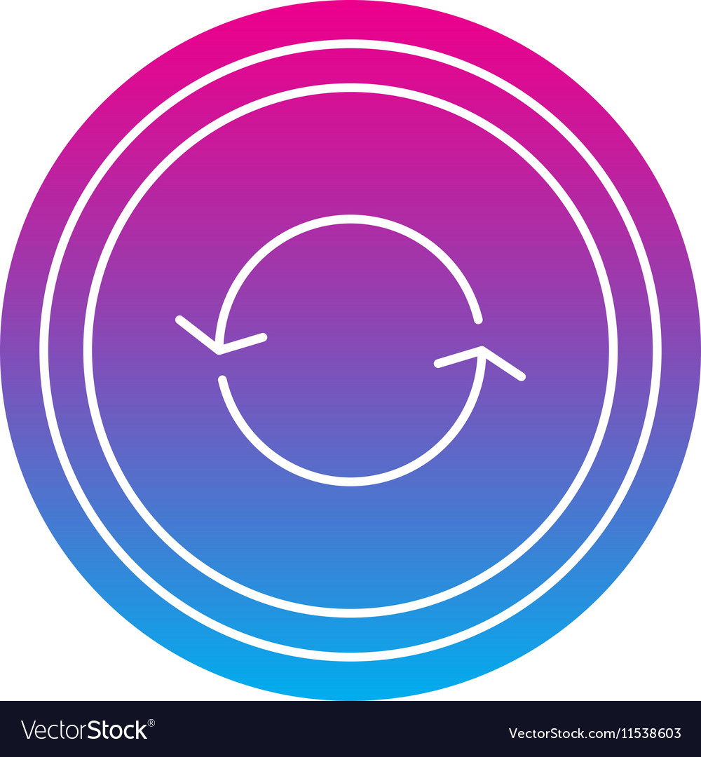 Circle button isolated