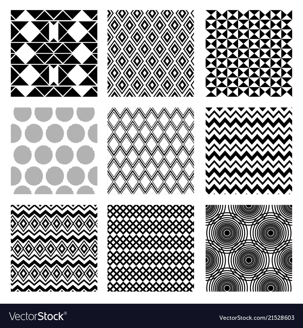 Figures geometrics monochrome set backgrounds Vector Image