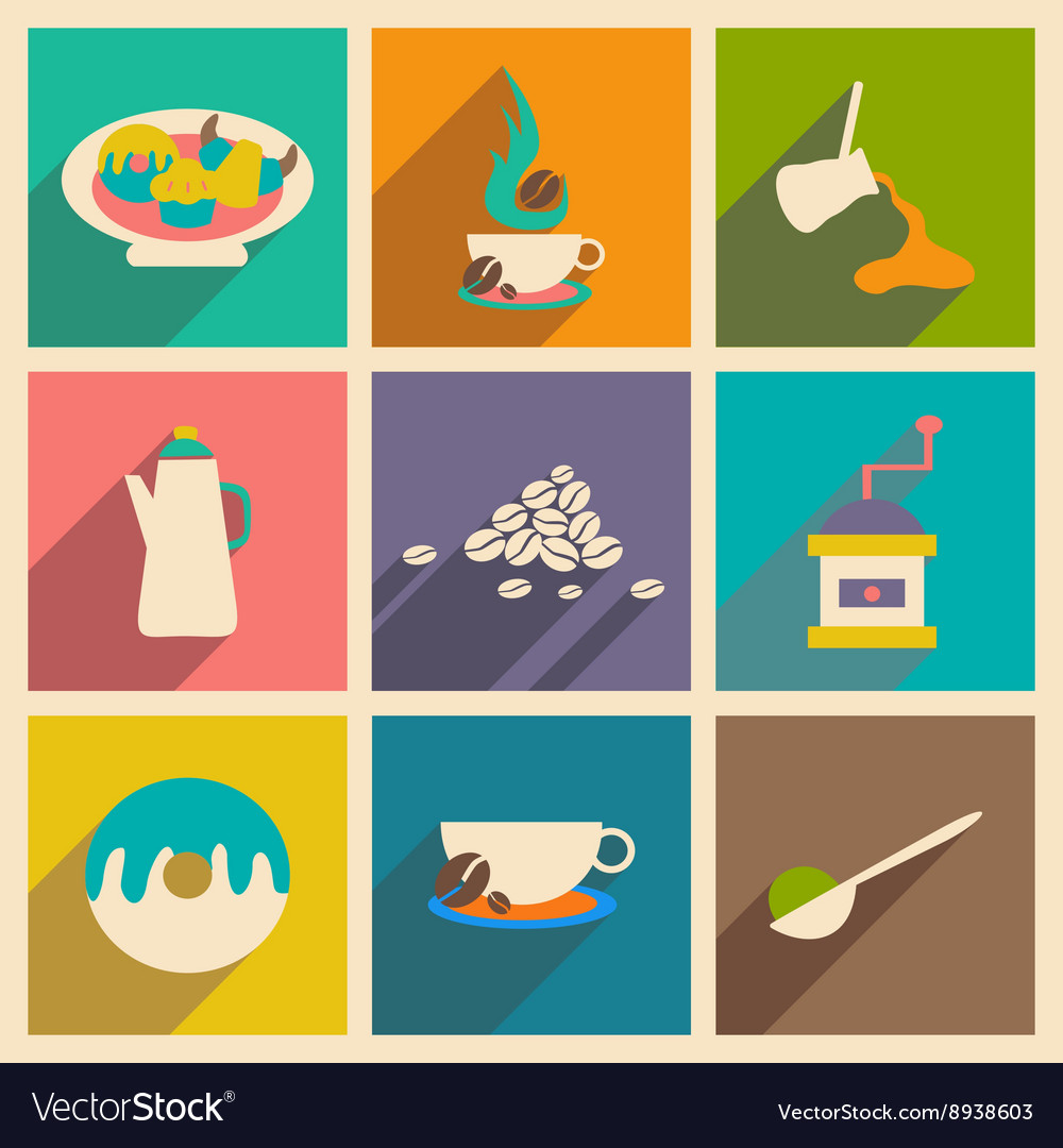 Flat with shadow concept and mobile application