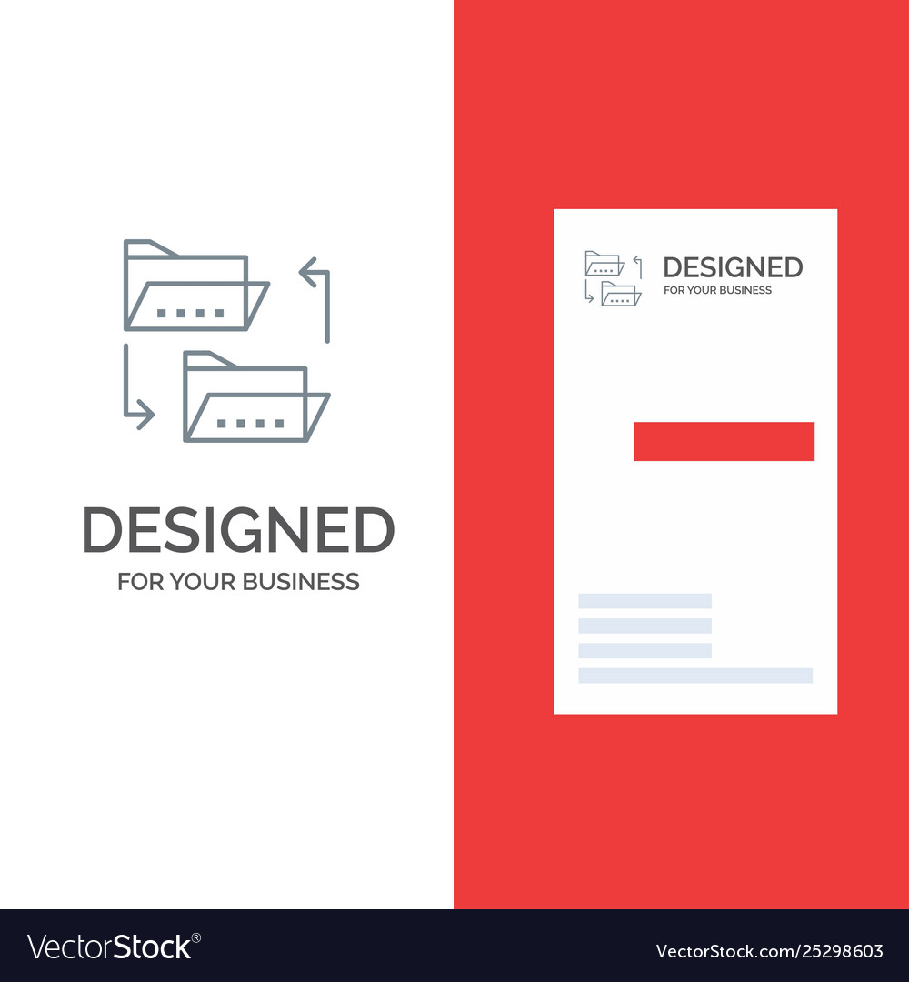 Folder document file sharing grey vector image Folder document file sharing grey