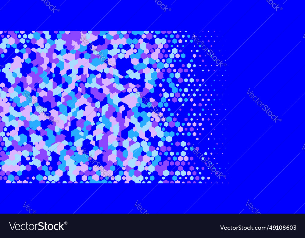 Geometric multi size hexagon with color