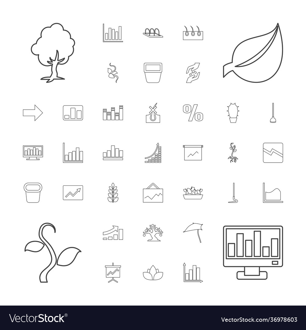 Growth Icons Royalty Free Vector Image - Vectorstock