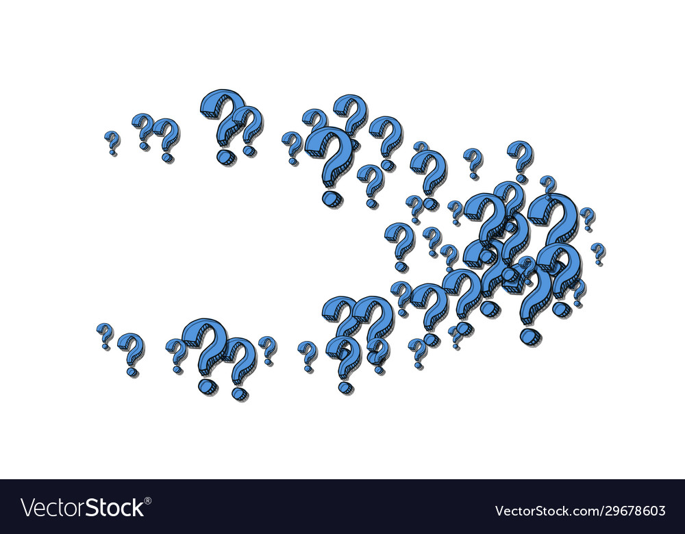 Horizontal pattern question marks vector image Horizontal pattern question marks
