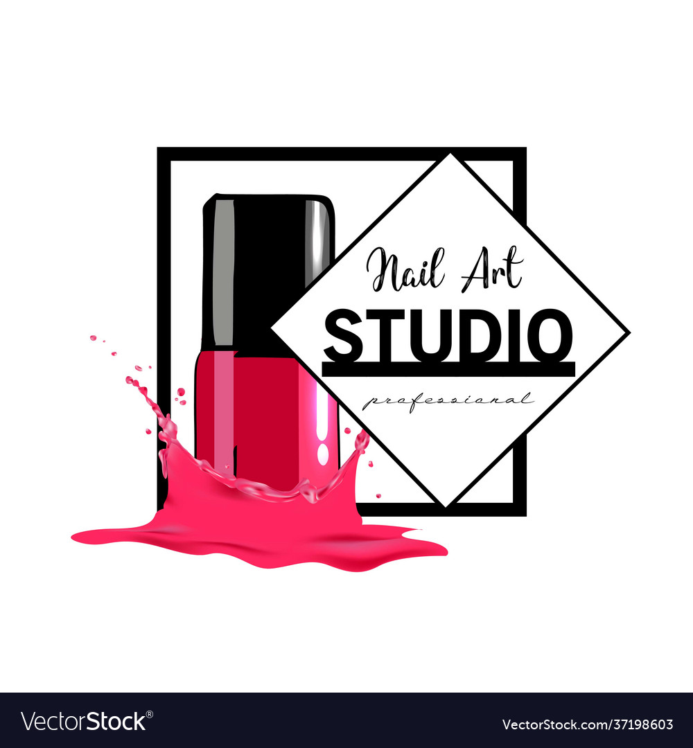 Nagel Kunst Studio Logo Design Vorlage vector image Nagel Kunst Studio Logo Design Vorlage