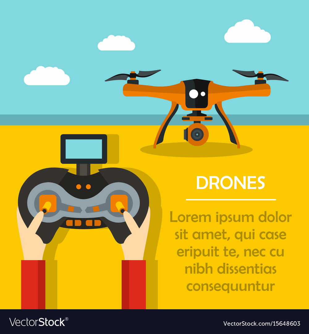 Radiocontrolled drones concept Royalty Free Vector Image