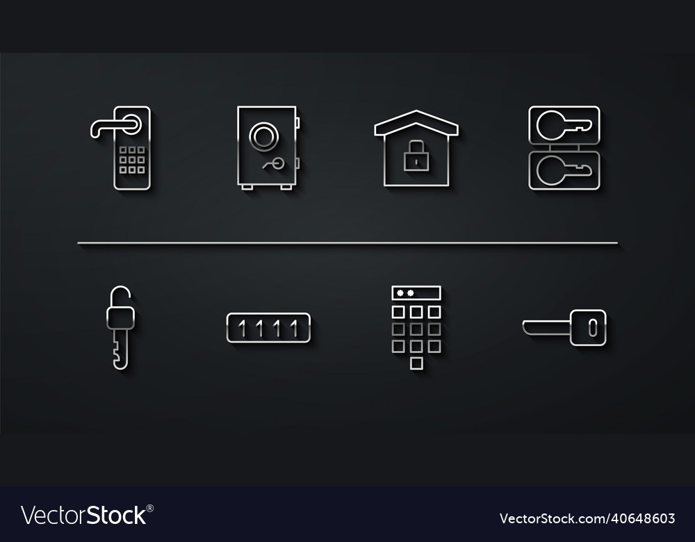 Set line digital door lock unlocked key casting