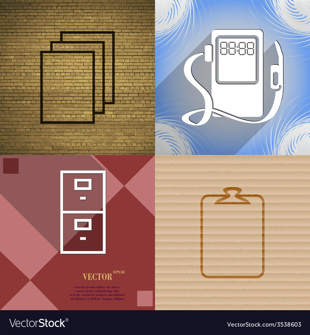 Set of abstract backgrounds with different web