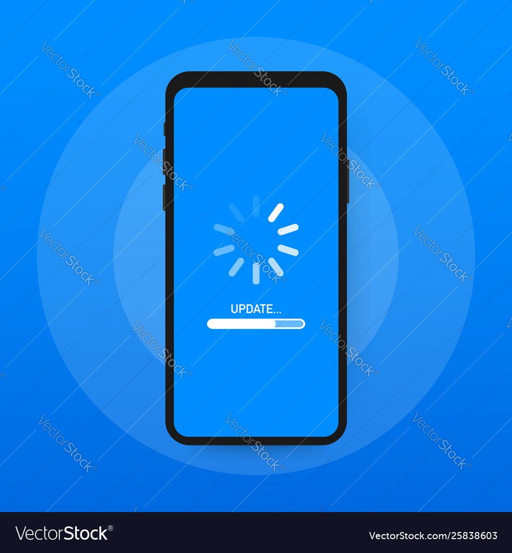 System software update data or synchronize vector image System software update data or synchronize