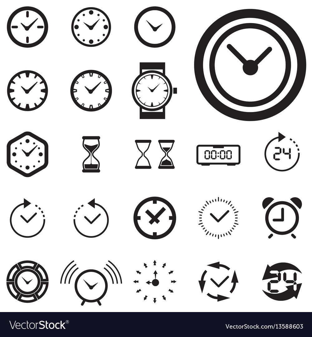 Time or clock icon isolated