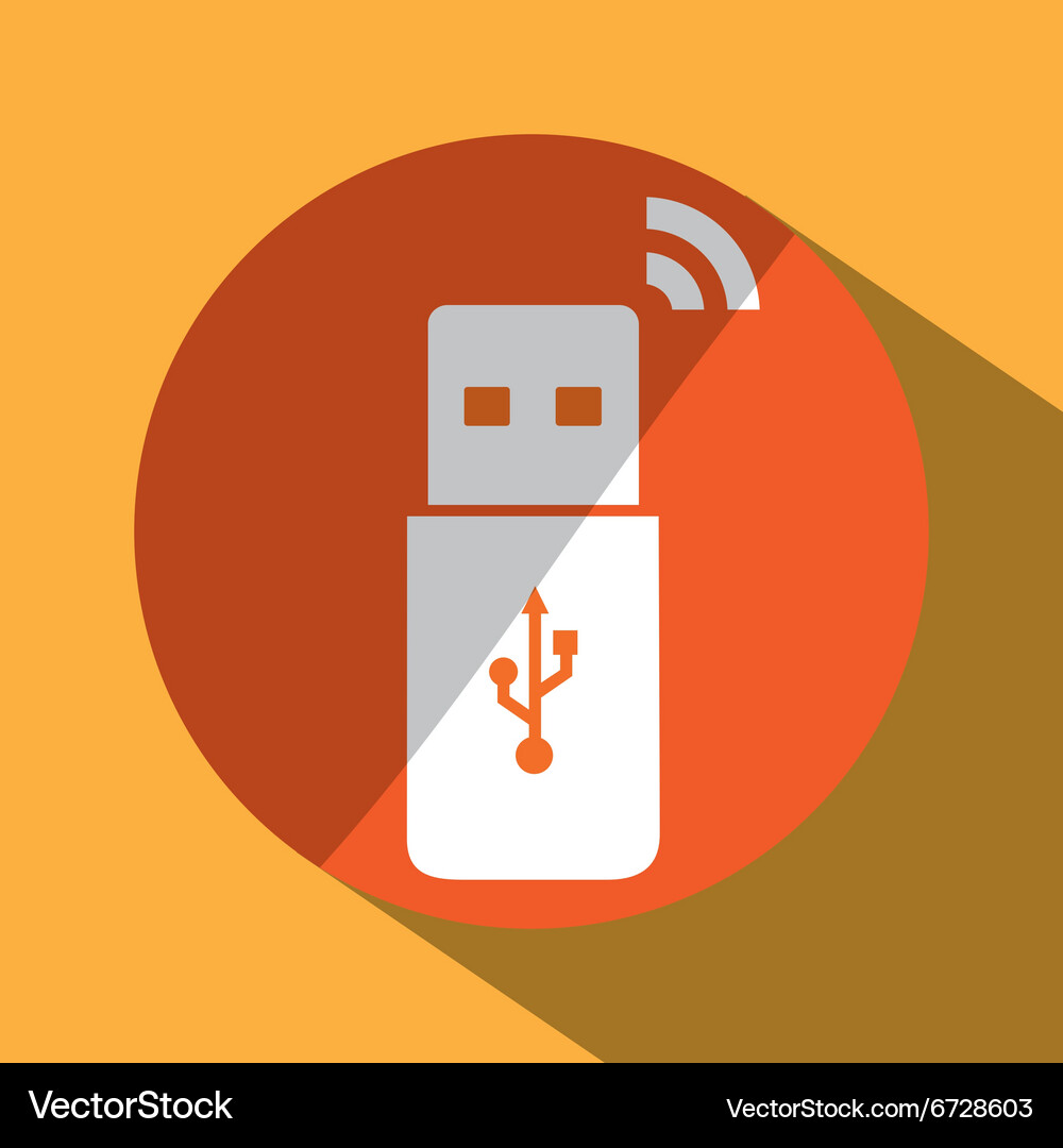 Usb Memory Vector Image Usb portable memory or cable Royalty Free Vector Image