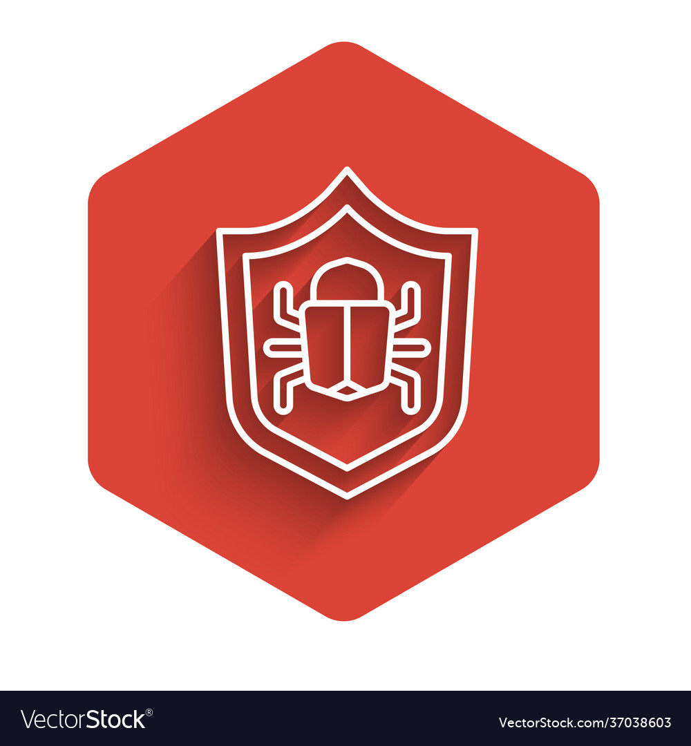 White line system bug concept icon isolated vector image White line system bug concept icon isolated