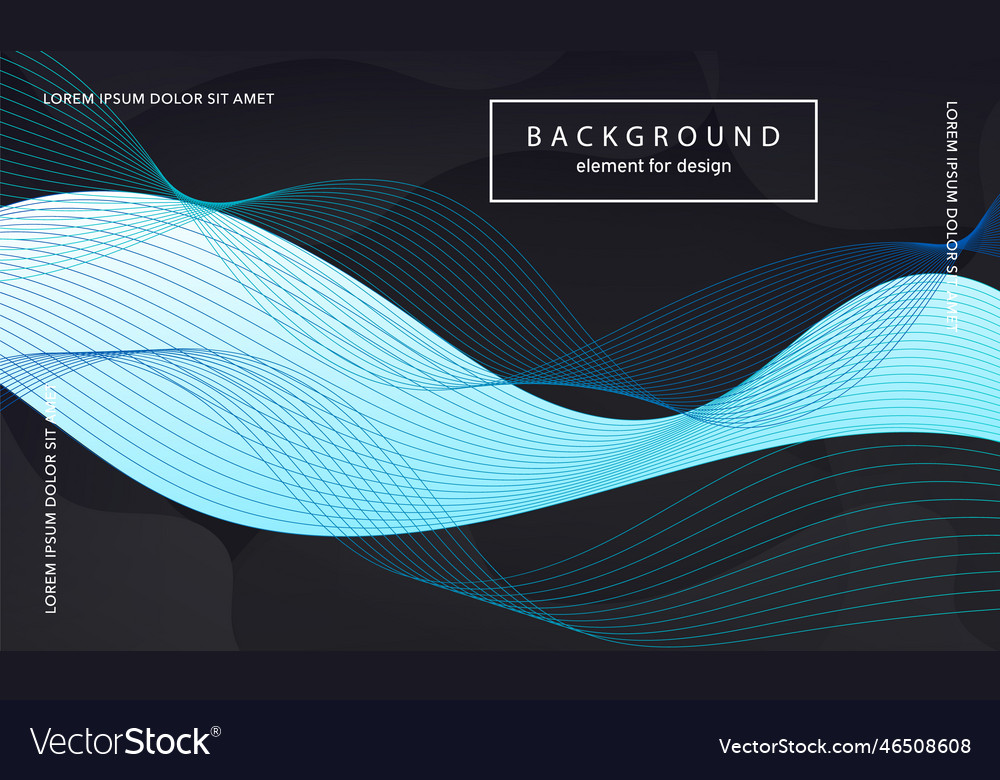 Abstract background wave element for design