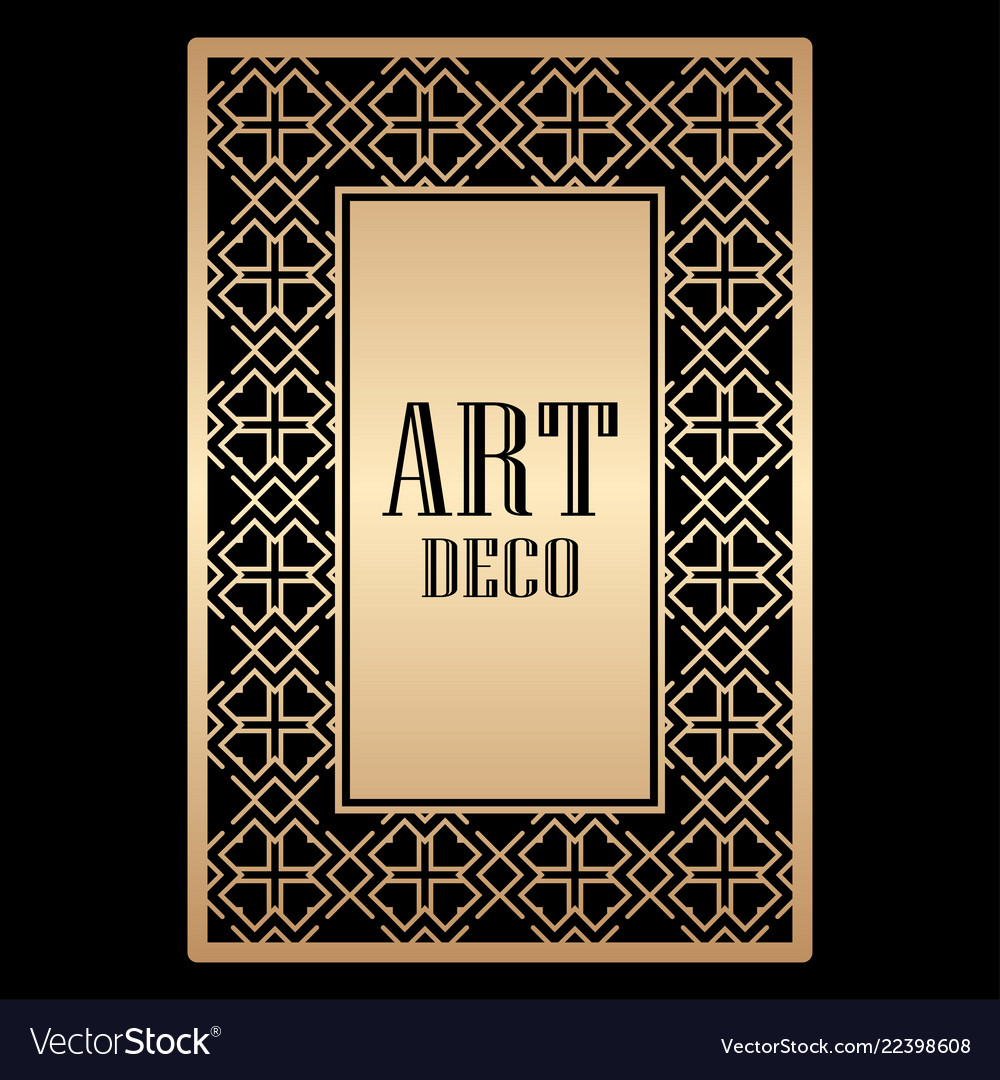Art deco border frame