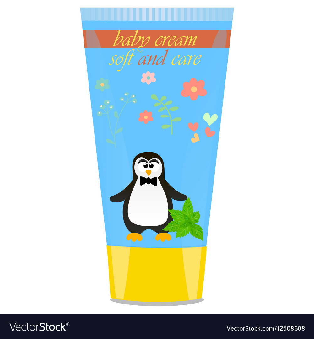 Baby cream tube with kids design