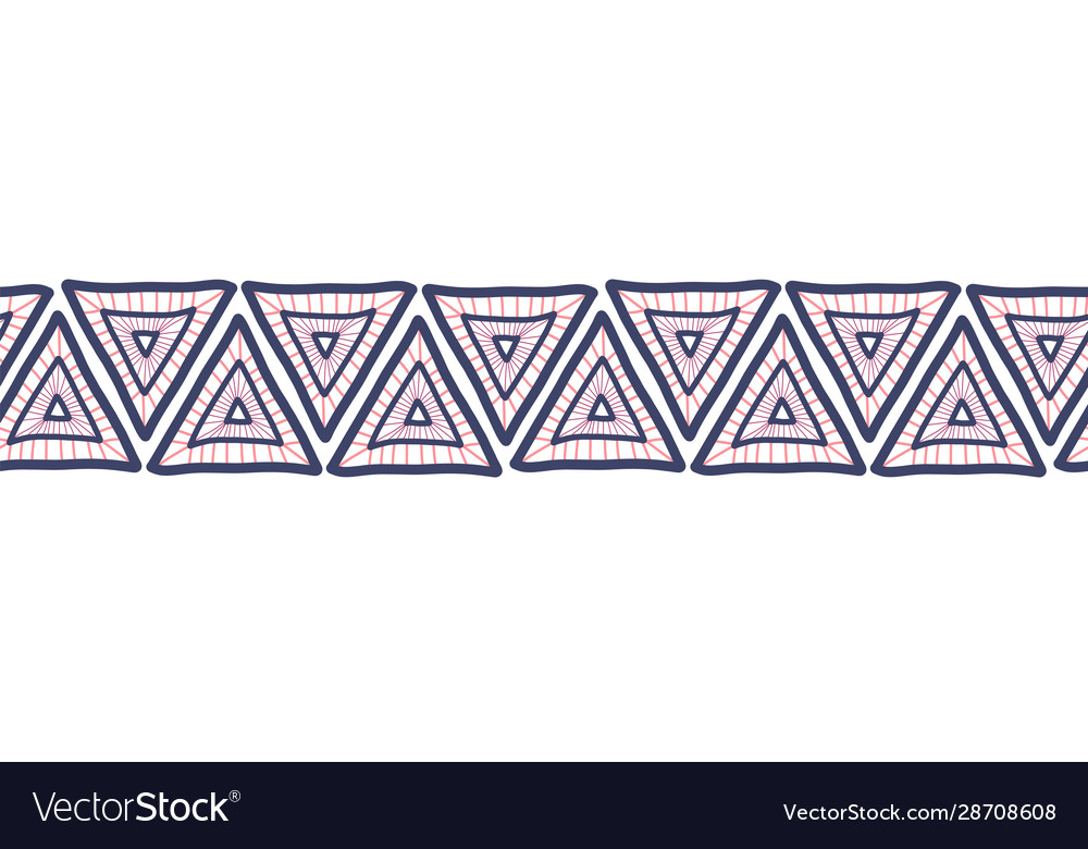 Boho Triangle Border - Seamless