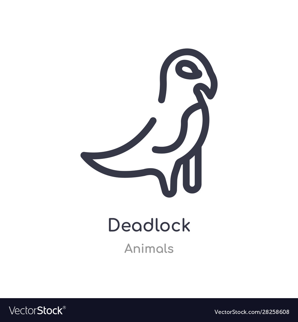 Deadlock outline icon isolated line from animals