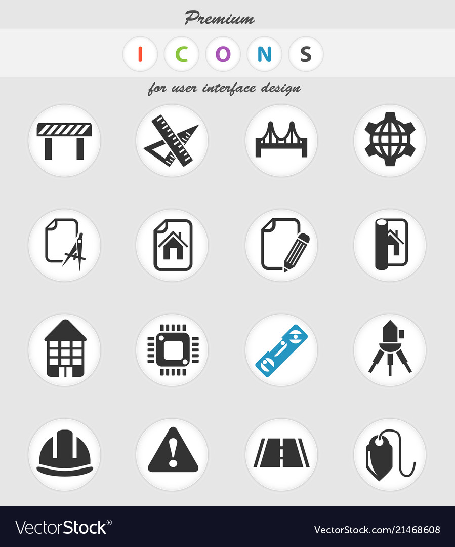 Engineering icon set vector image Engineering icon set