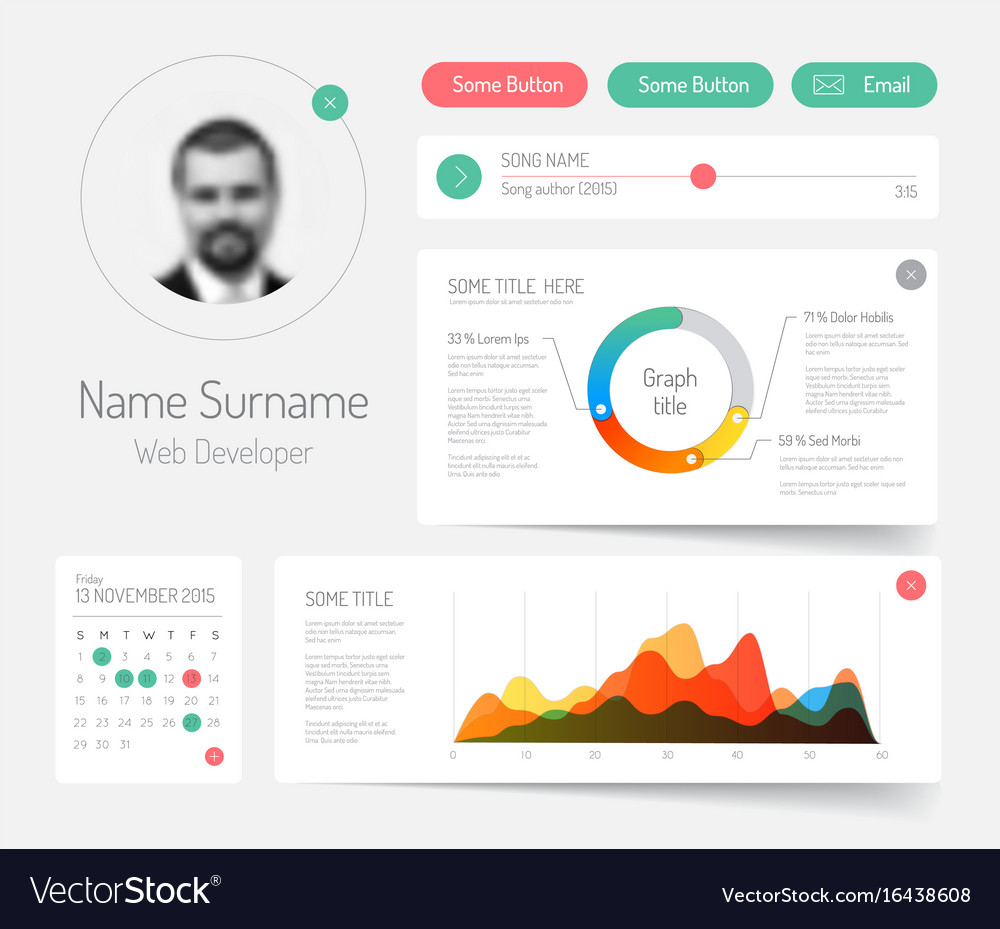 Flat Dashboard Template