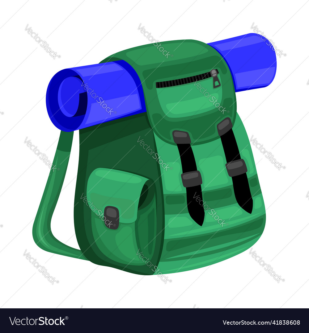 Grüner Rucksack zum Wandern