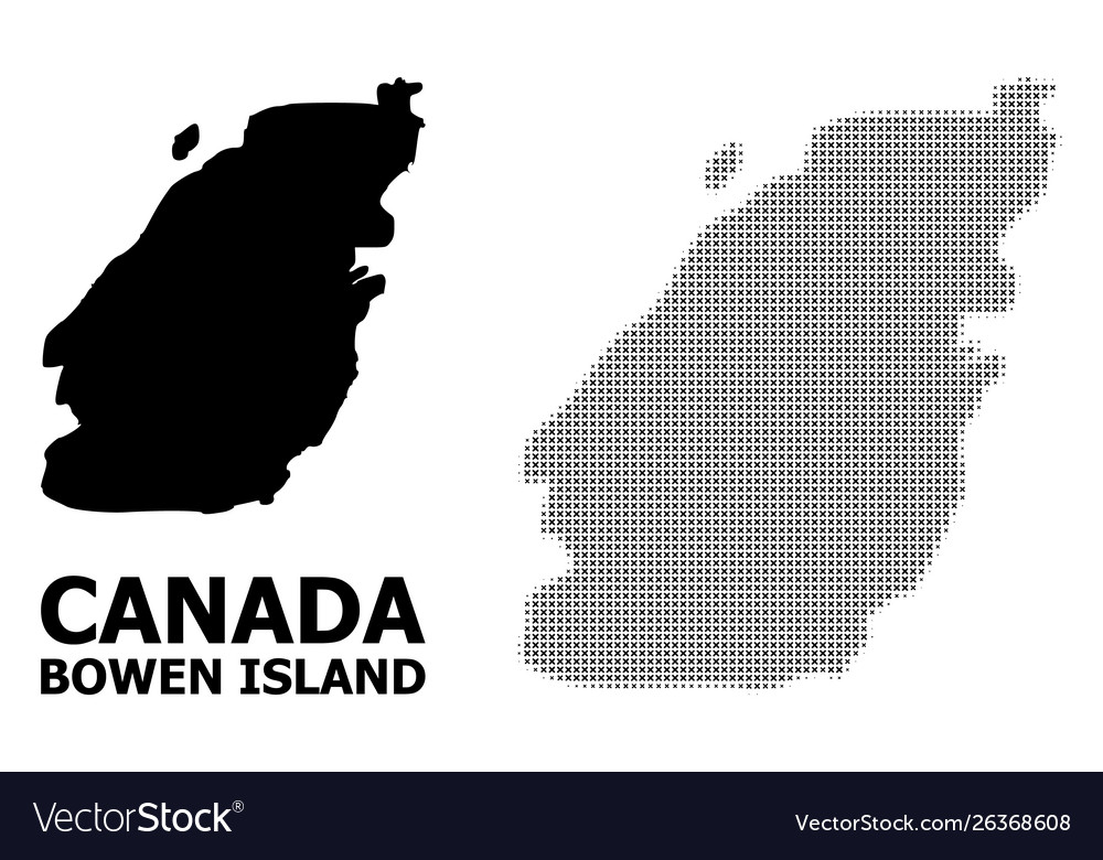 Halftone pattern and solid map bowen