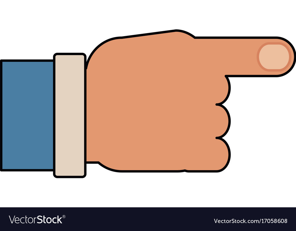 Hand pointing symbol Royalty Free Vector Image