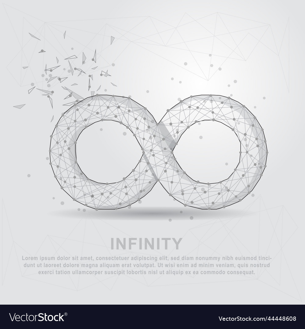 Infinity symbol shape point line and composition vector image Infinity symbol shape point line and composition