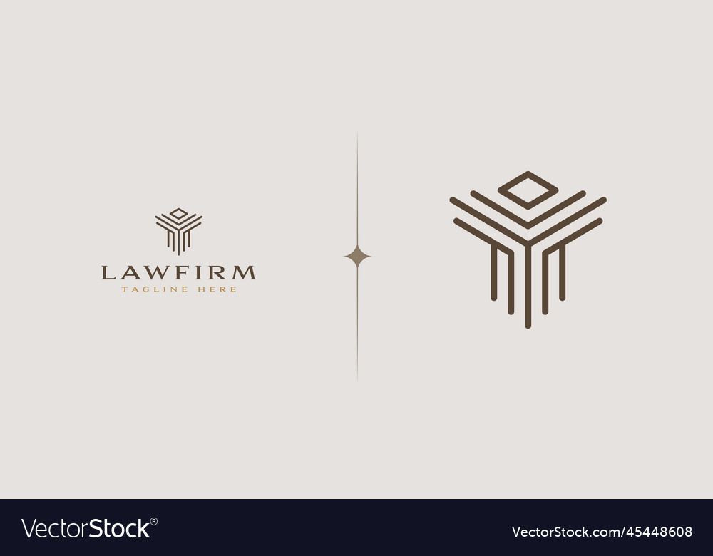 Lawfirm simple line logo template universal