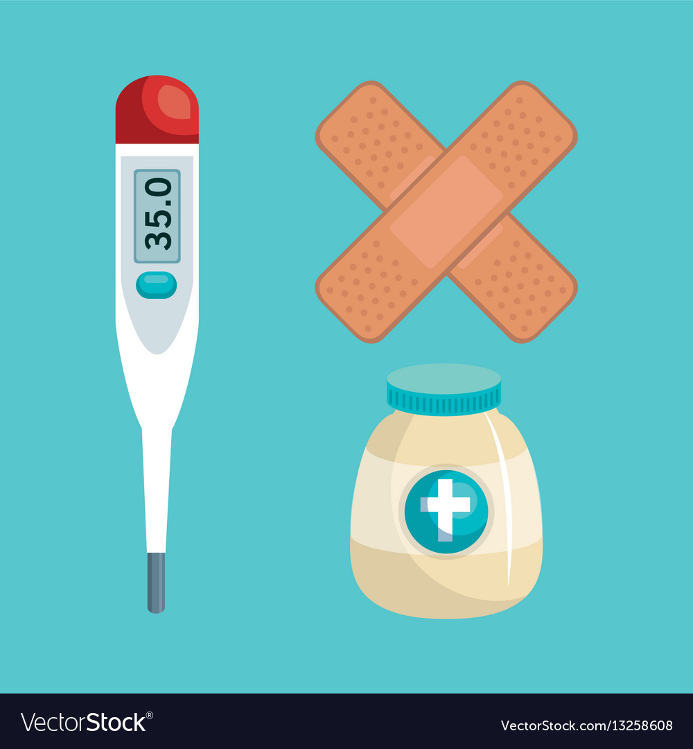 Medical kit elements icon