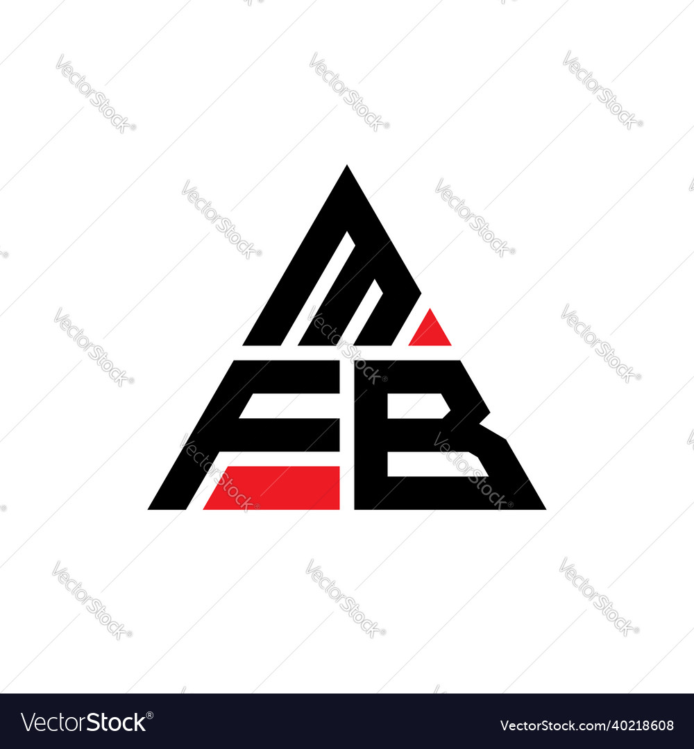 Mfb triangle letter logo design