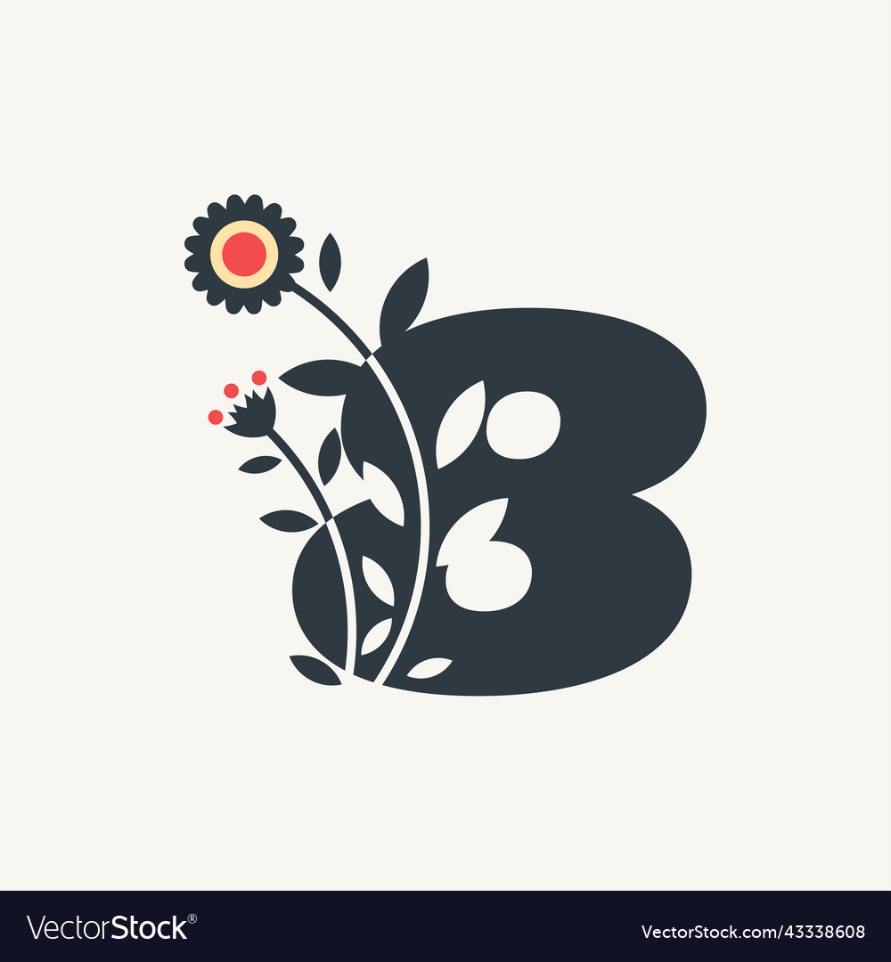 Numeric flower 3 vector image Numeric flower 3