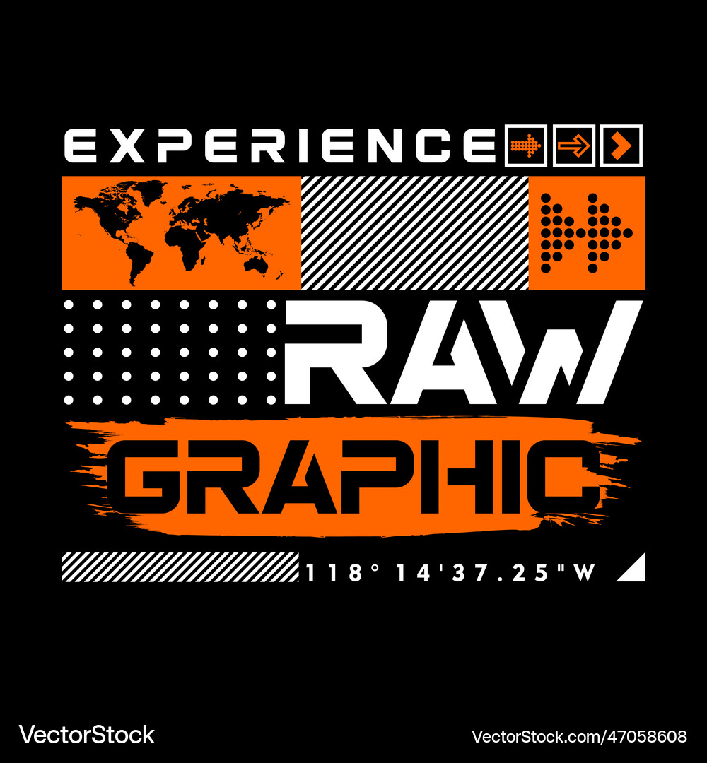 Raw graphic Royalty Free Vector Image - VectorStock