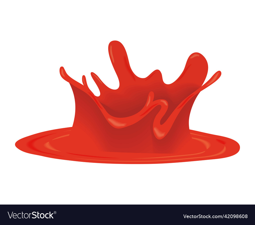 Red juice splash Royalty Free Vector Image - VectorStock