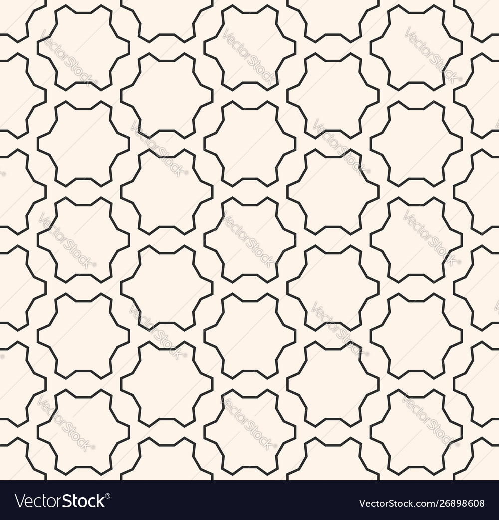 Seamless pattern linear geometric figures vector image Seamless pattern linear geometric figures