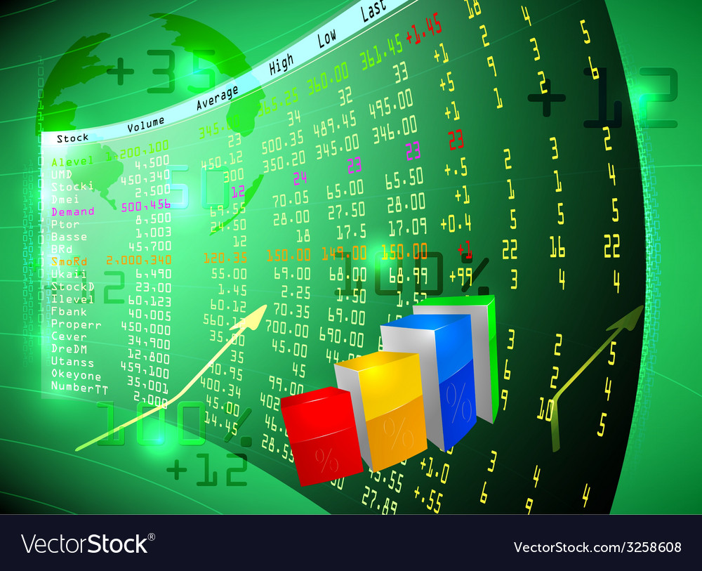 Stock exchange on screen