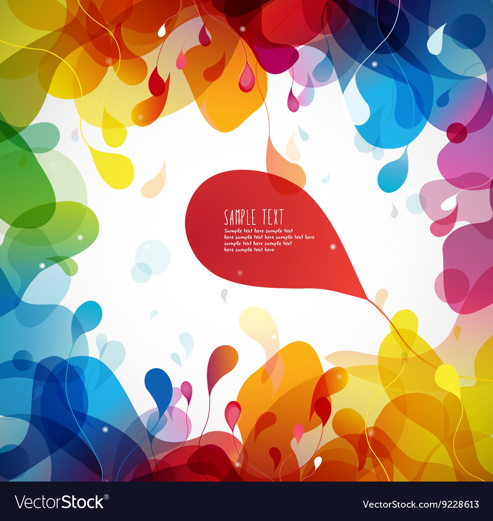 Abstract colored background with leafs