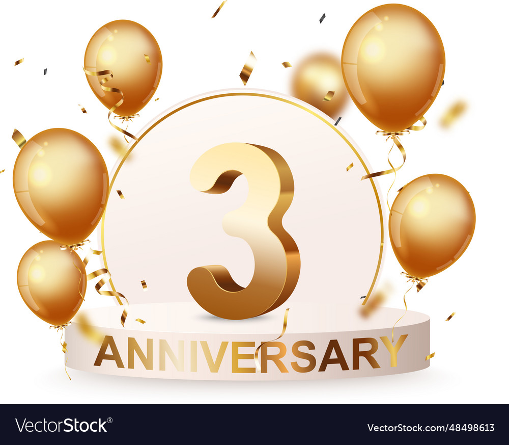 Anniversary celebration podium background Vector Image