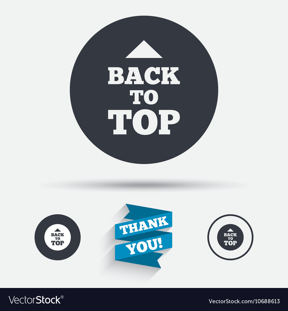 Back to top arrow sign icon scroll up symbol