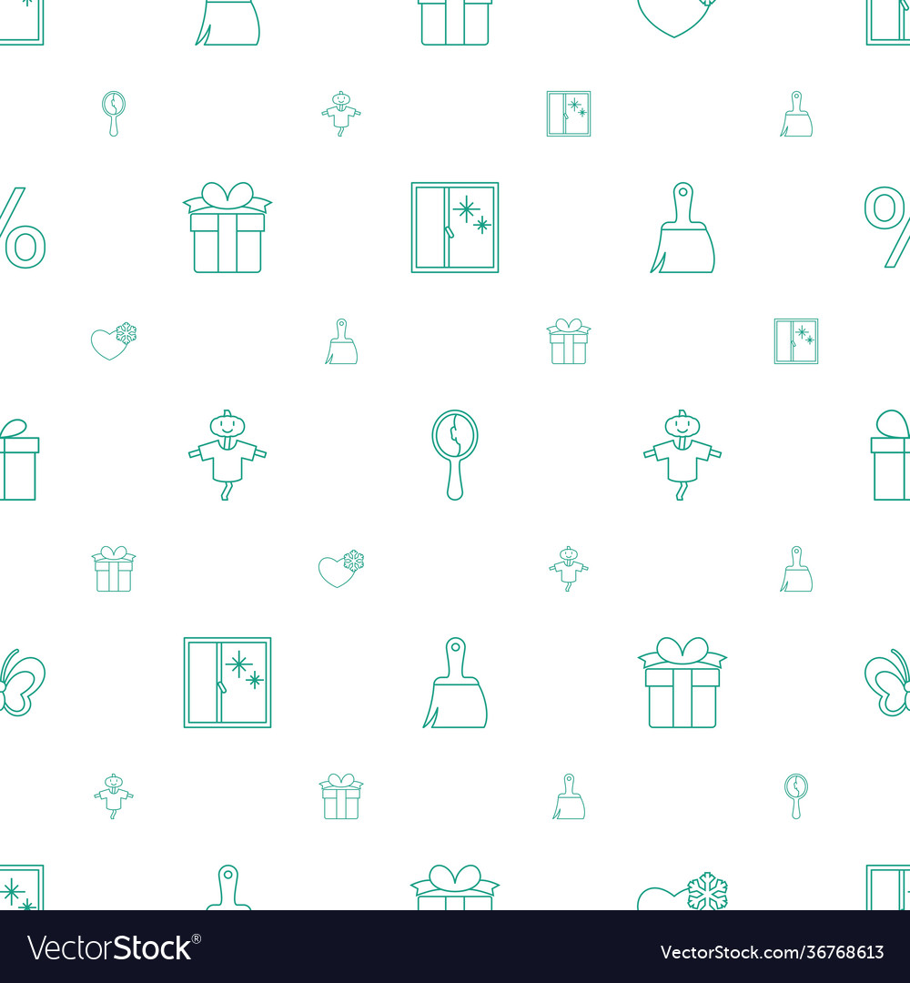 Decoration icons pattern seamless white background Vector Image Decoration icons pattern seamless white background