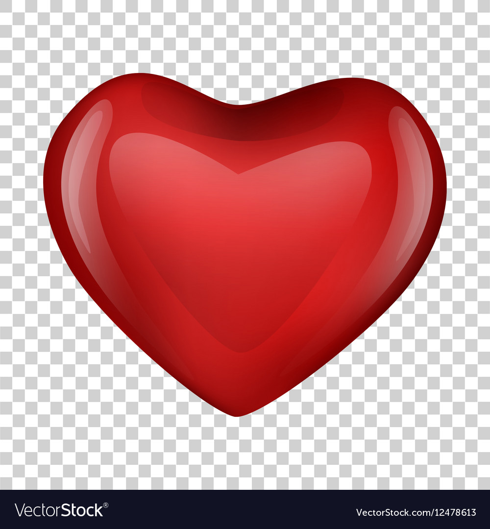 Heart on transparent background valentine day Vector Image