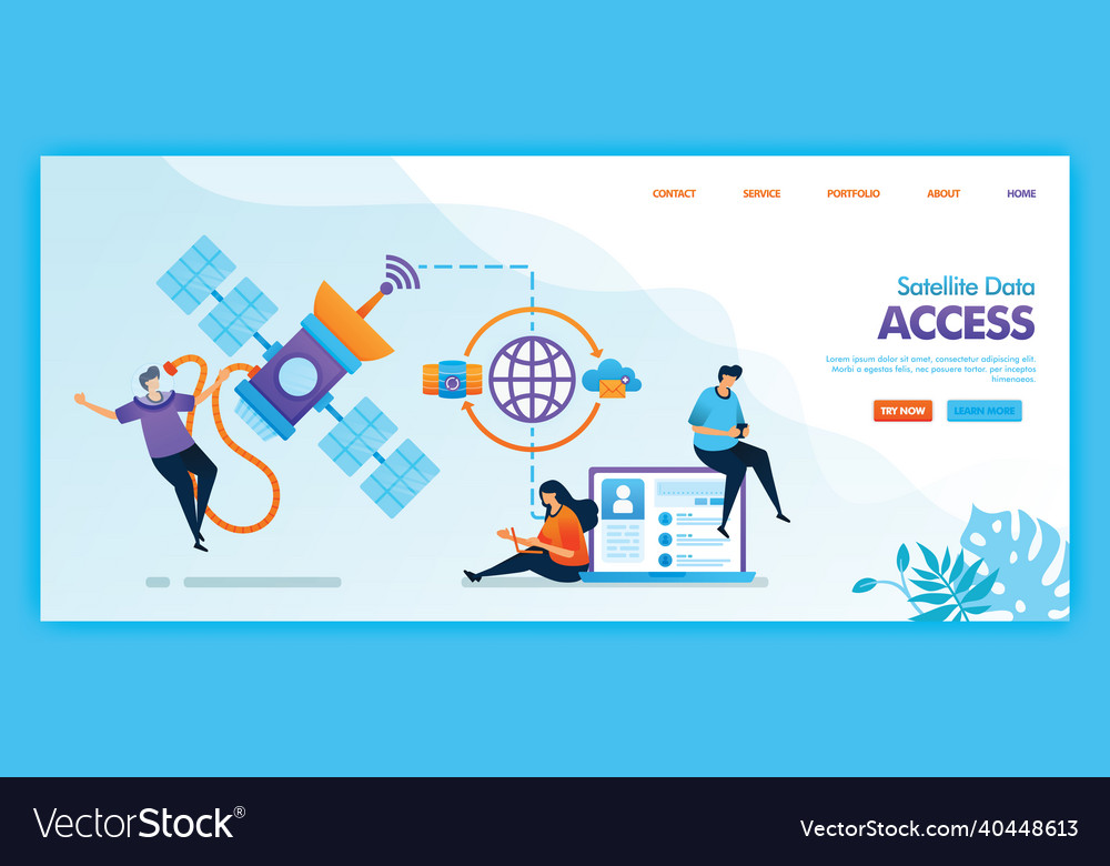 Landing page design of satellite data access easy