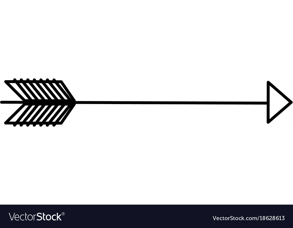 Line arrow element with pointer style design