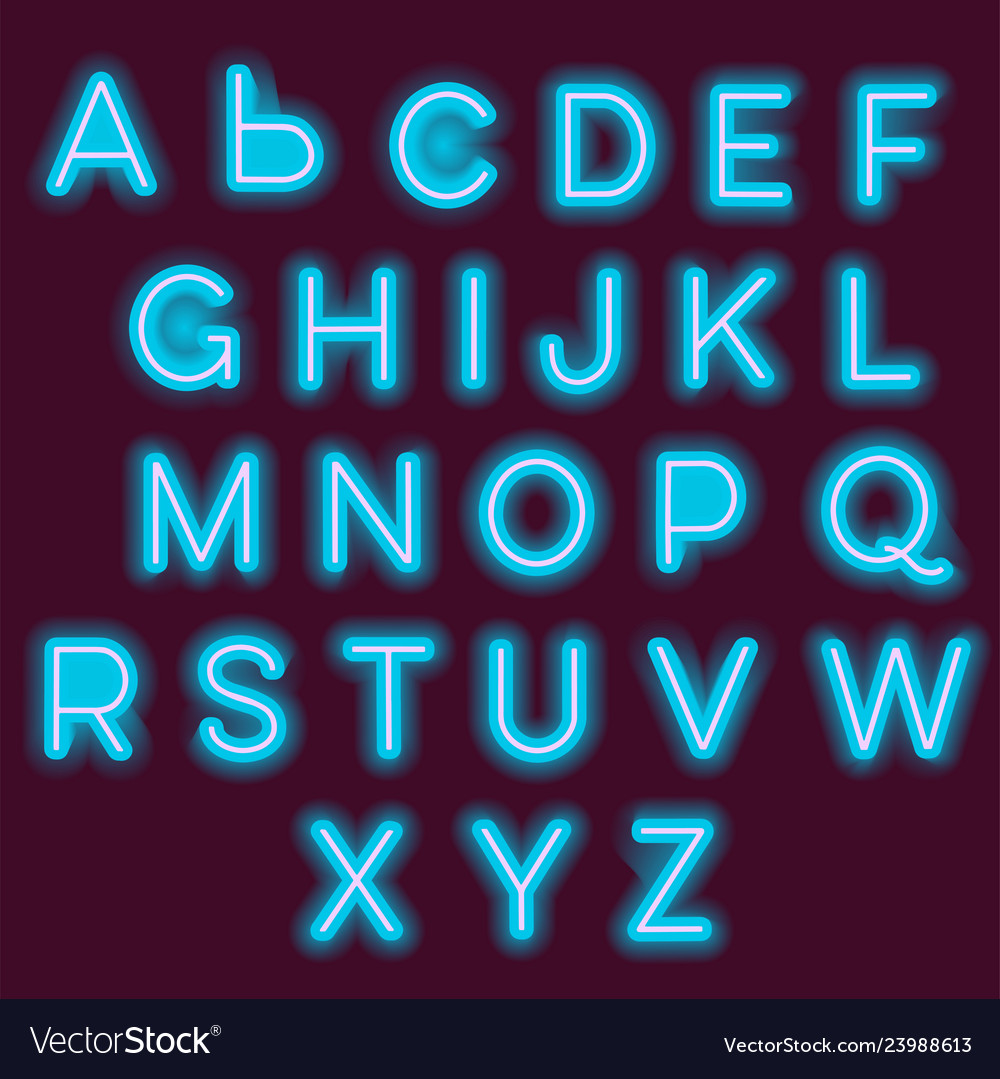 Neon alphabet