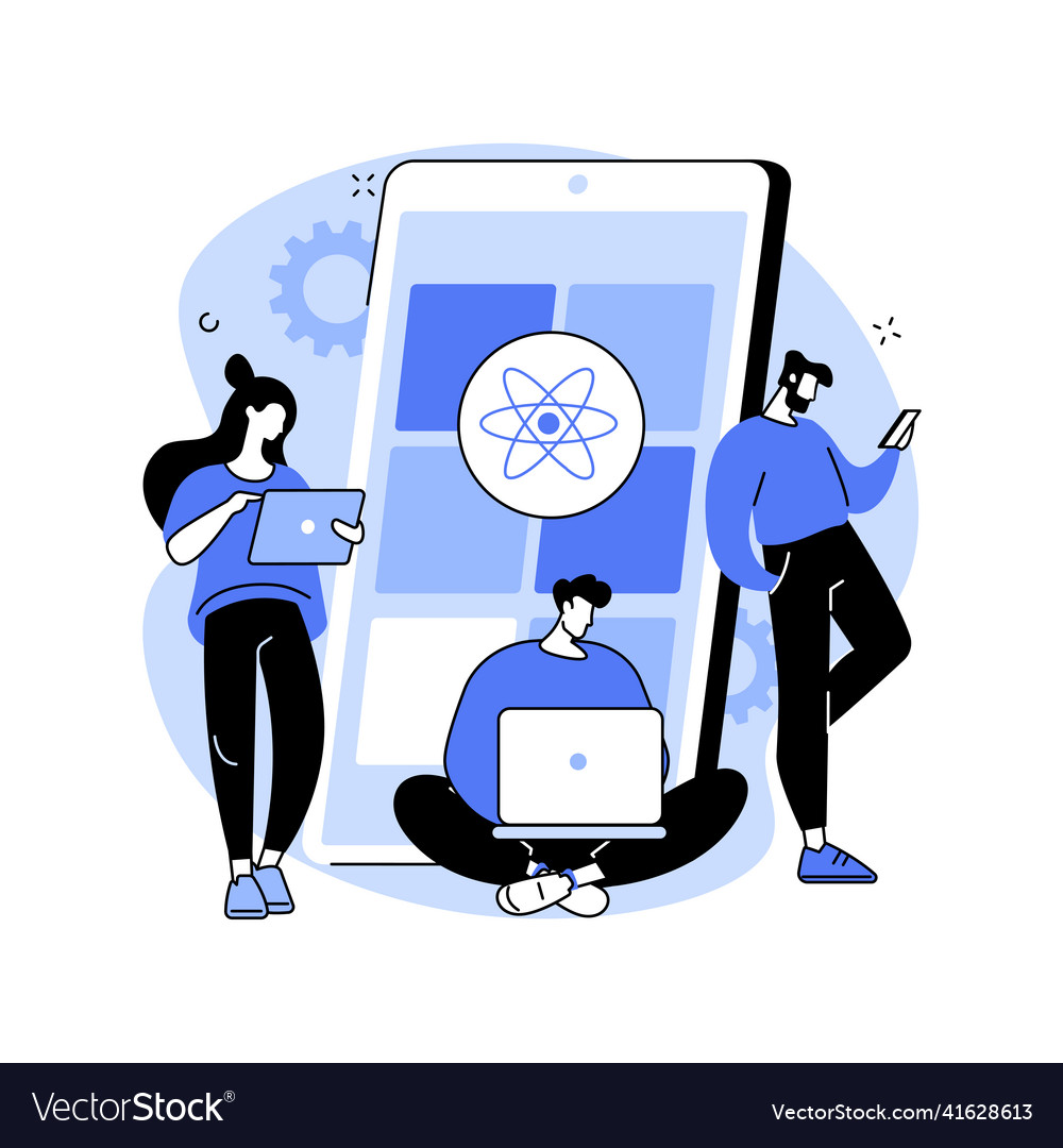 React native mobile app abstract concept