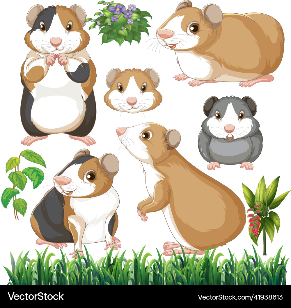 Seamless pattern with wild animals Royalty Free Vector Image