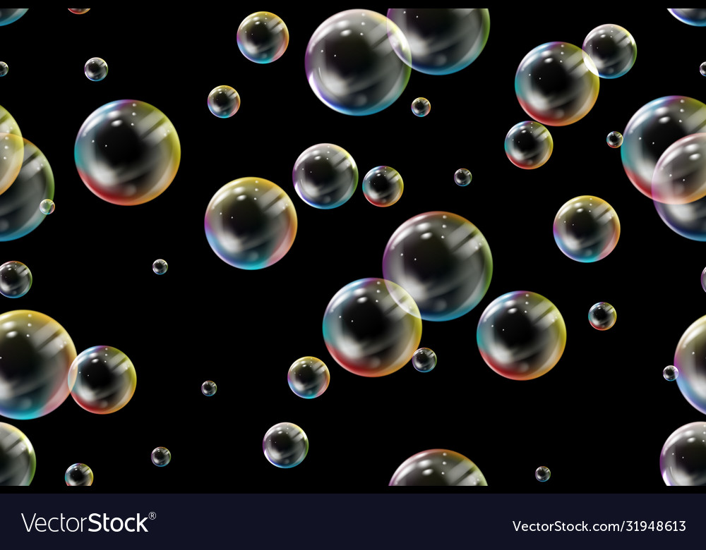 Soap bubbles seamless pattern