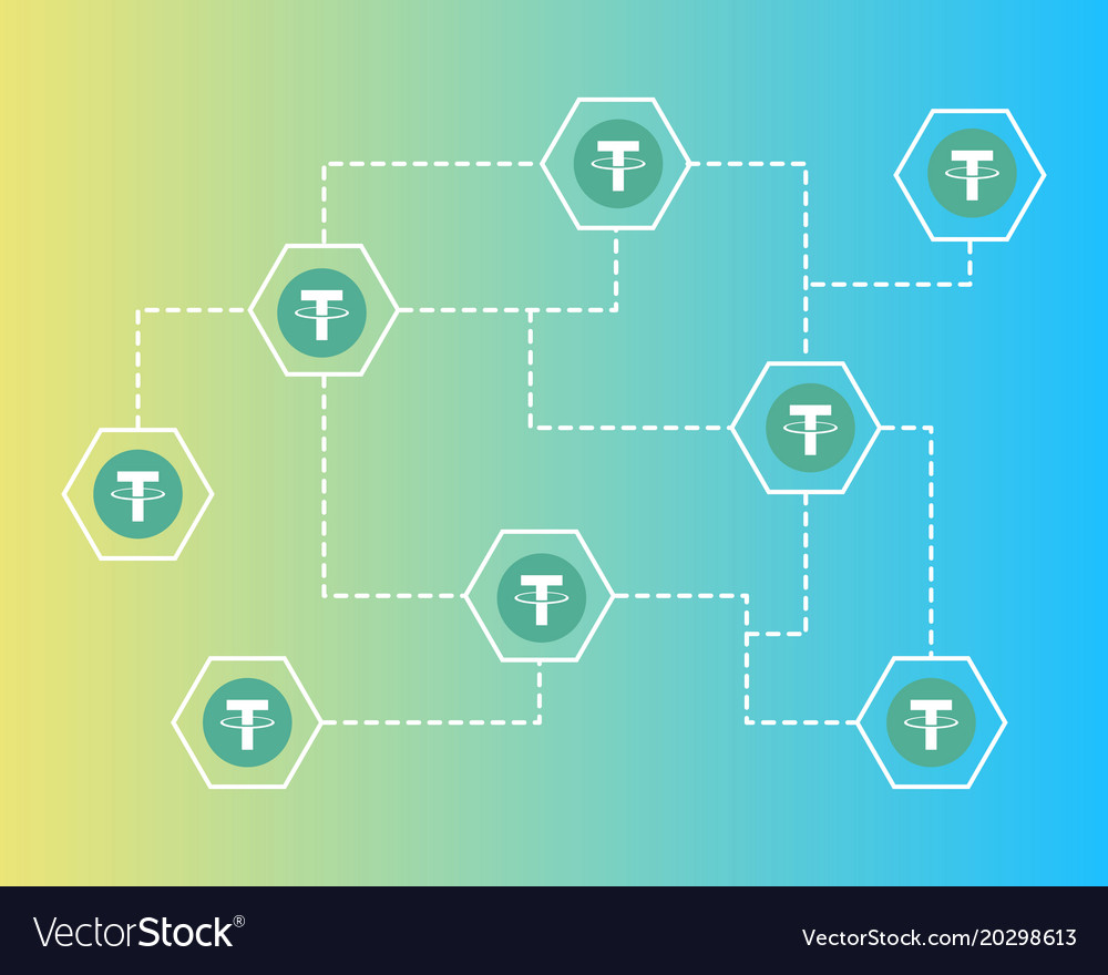 Tether cryptocurrency blockchain background style