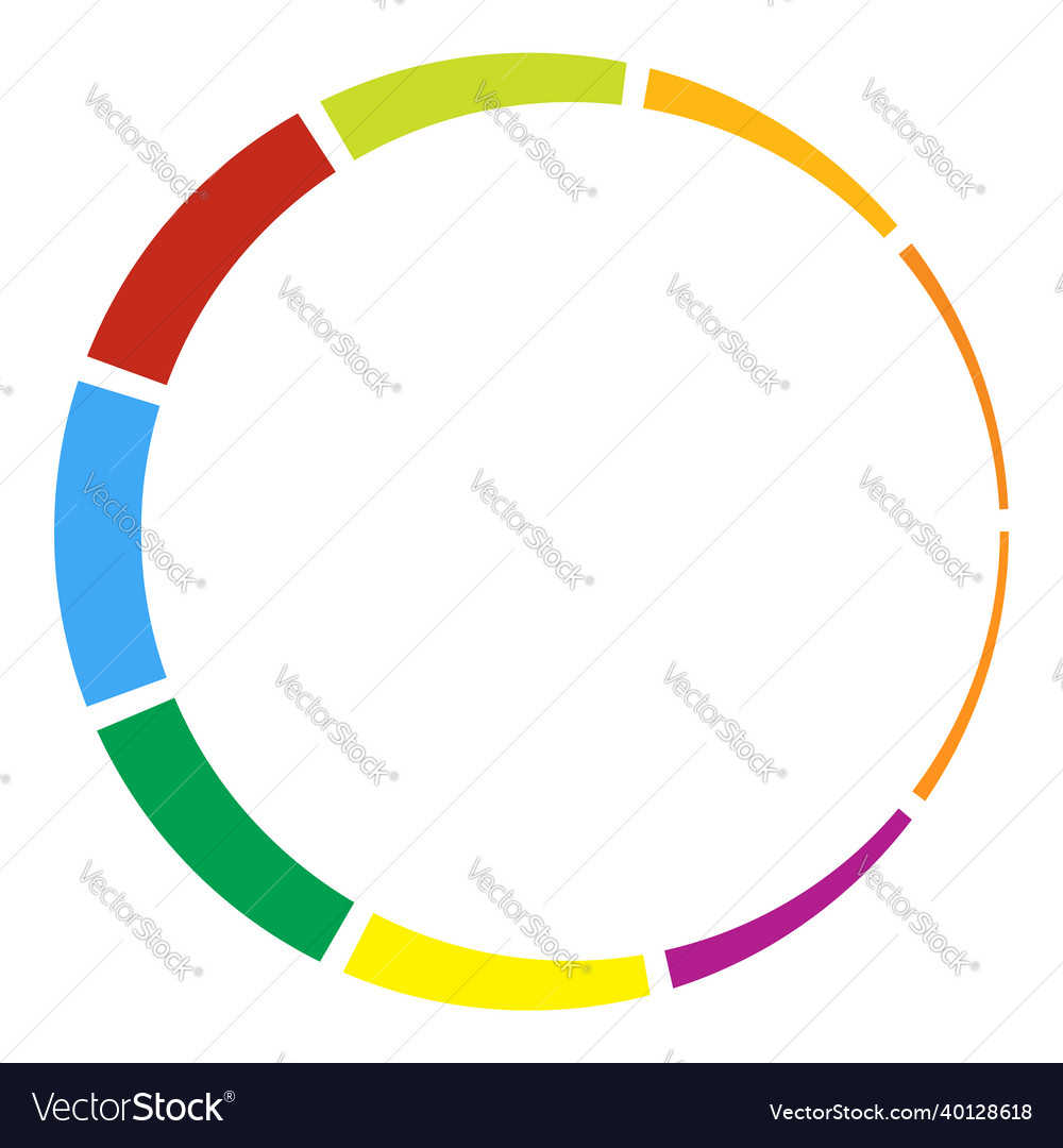 9 part section segmented circle abstract dashed vector image 9 part section segmented circle abstract dashed