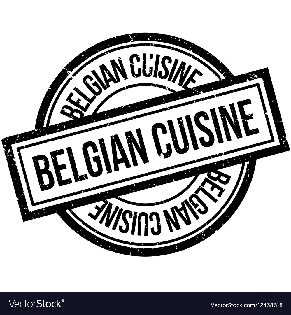 Belgian cuisine rubber stamp Royalty Free Vector Image