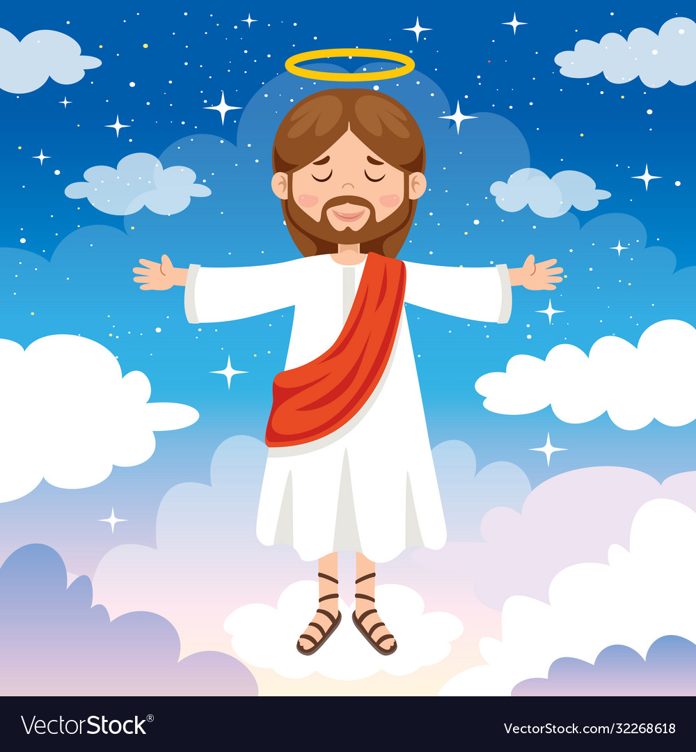 Cartoon drawing jesus christ Royalty Free Vector Image