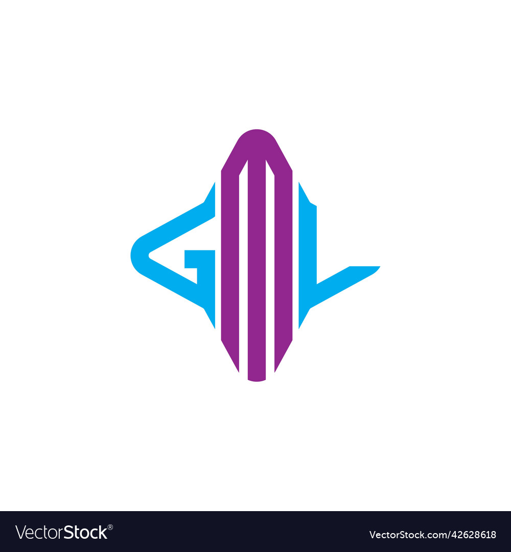 Gml letter logo creative design with graphic